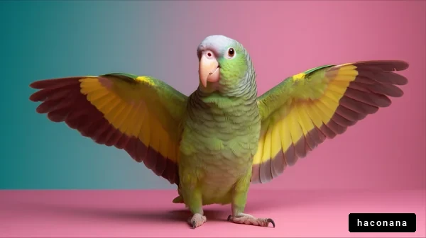 カラフルなオウムのポートレート