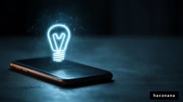 スマートフォンとひらめきの光
