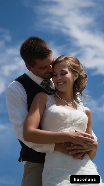 幸せなカップルの結婚式