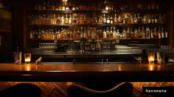 バーの落ち着いた雰囲気