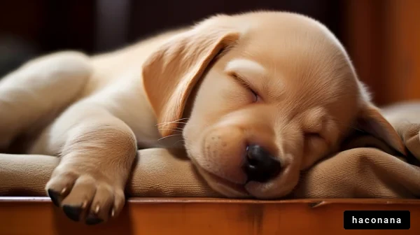 眠る子犬の可愛さ