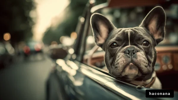 車内にいる犬のポートレート