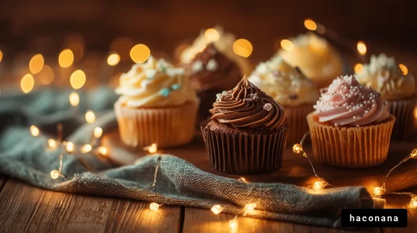 華やかなカップケーキの並び