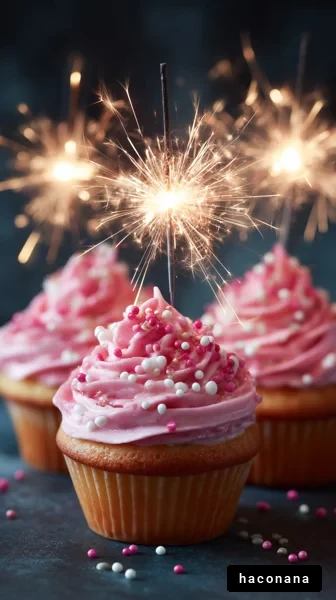 華やかなカップケーキの祝祭