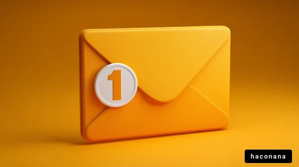 オレンジのメール封筒