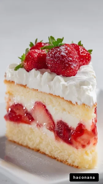 いちごケーキのスライス