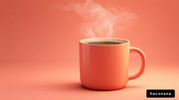 蒸気の立つカップのコーヒー