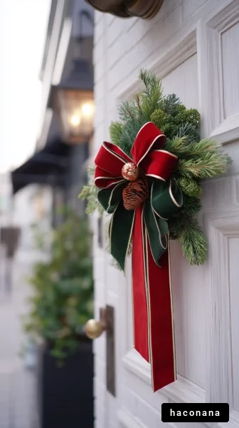 クリスマスのドア飾り