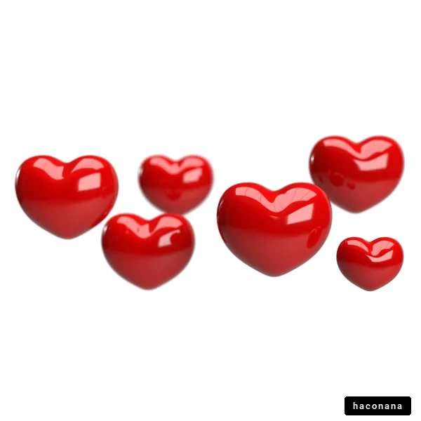 赤いハートのオブジェ