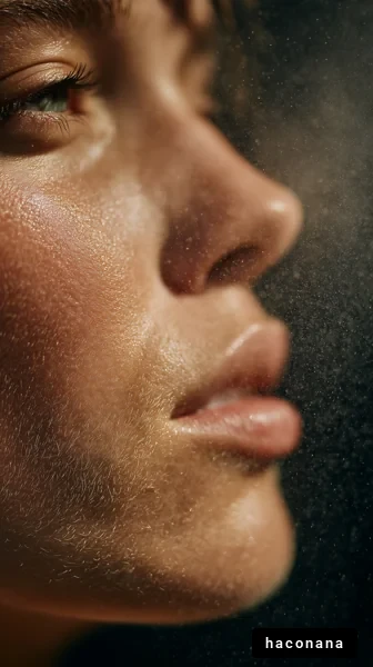 湿気のある美しい表情