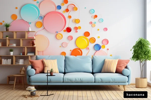 カラフルなリビングルーム