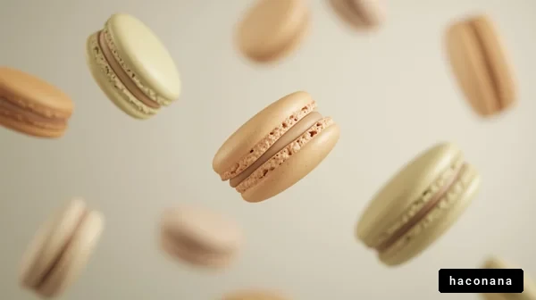 カラフルなマカロンの写真