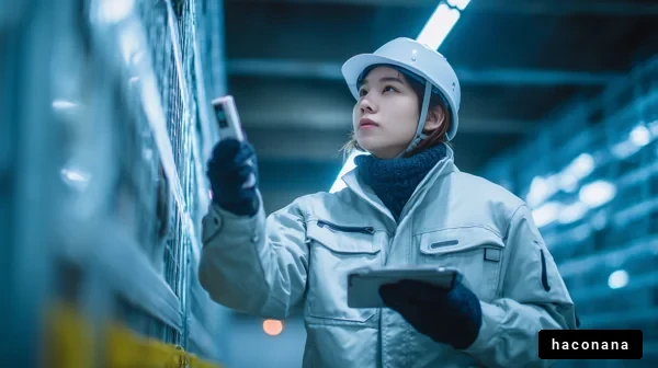 工場で働く女性の姿