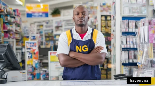 店舗で働く店員の姿