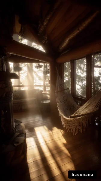 自然の光が溢れるコテージ