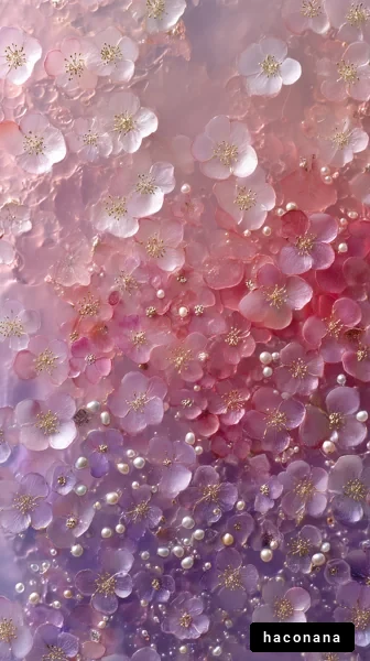 花とパールの美しい調和