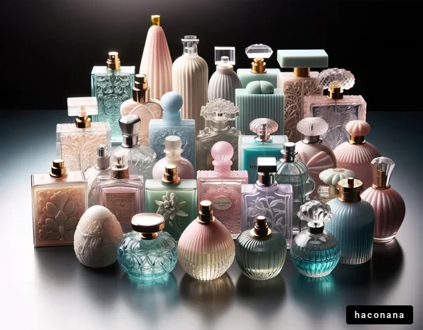 カラフルな香水のボトル