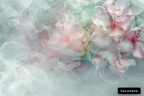 柔らかな花の抽象表現