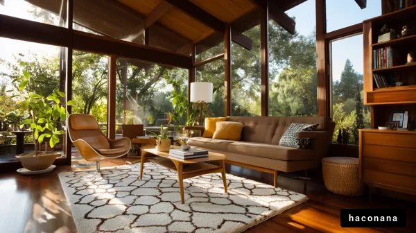 明るいリビングルームの風景