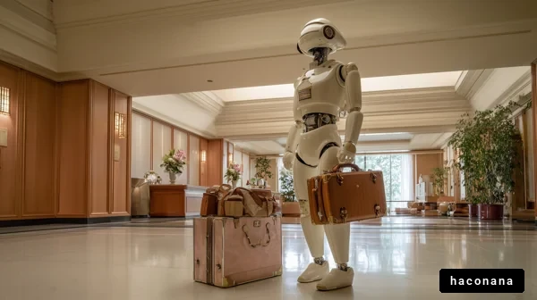 ロビーでのロボット