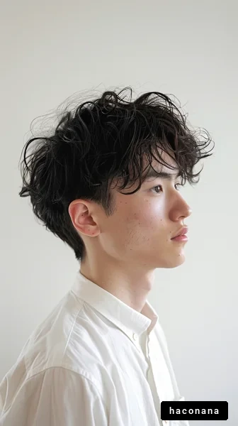 若者の横顔のポートレート