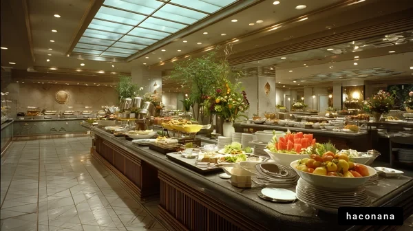 豪華なビュッフェの風景