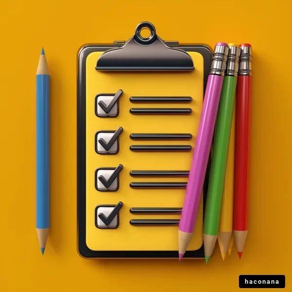 カラフルな文房具とメモ