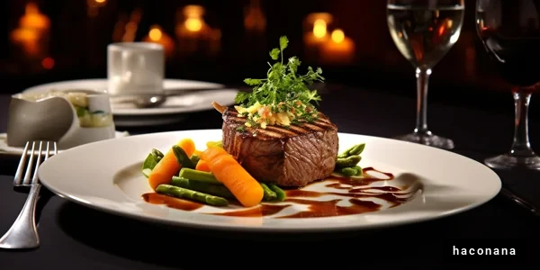 美味しいステーキと野菜