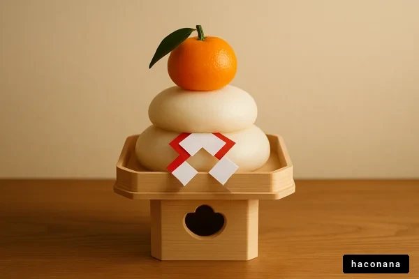 鏡餅とみかんの飾り