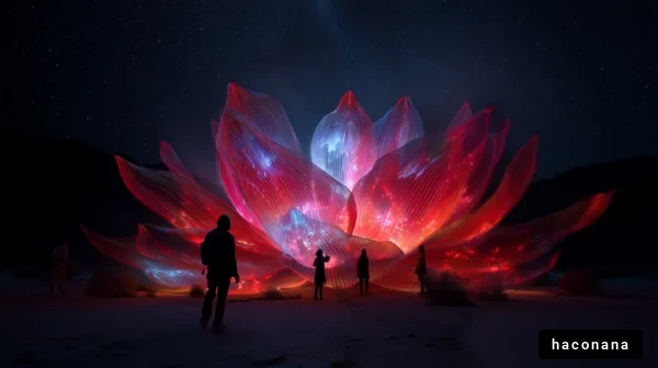 幻想的な夜の光景