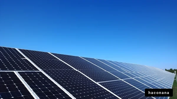 太陽光パネルと青空