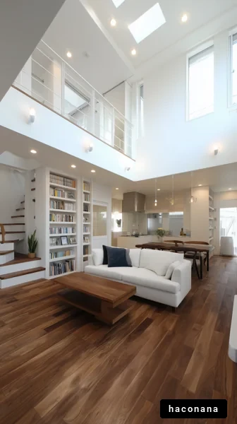 明るい室内のリビングルーム