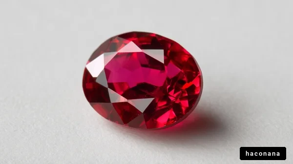 鮮やかな赤い宝石