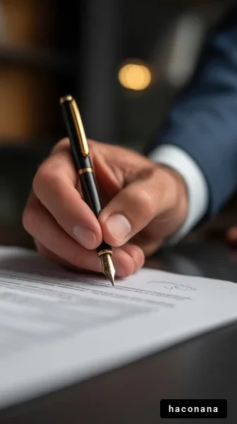 契約書に署名するビジネスマン