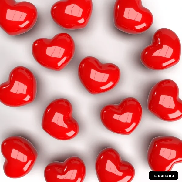 赤いハートのオブジェ