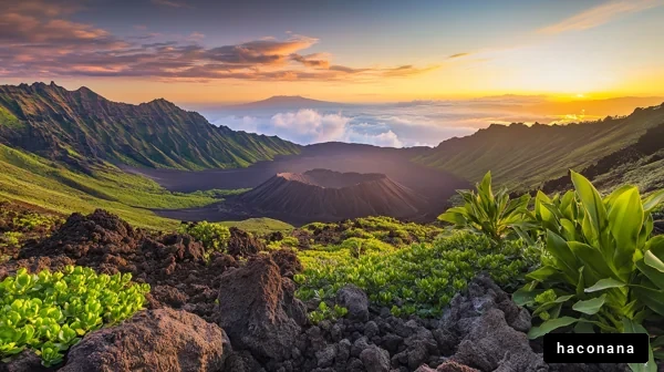 美しい火山の風景