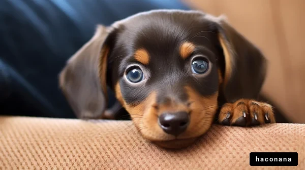 可愛い子犬の表情