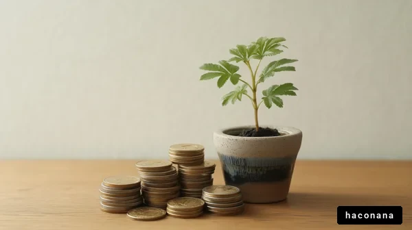 植木とコインのシンボル