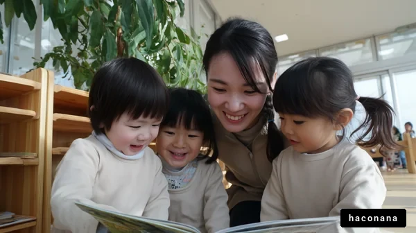 子供たちと絵本を読む