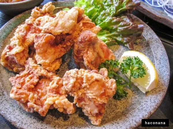 ジューシーな唐揚げ