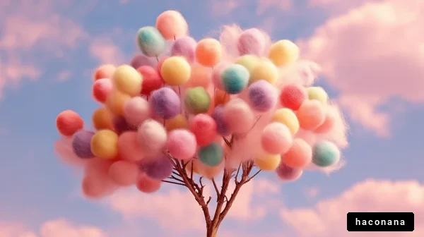 カラフルな綿の木