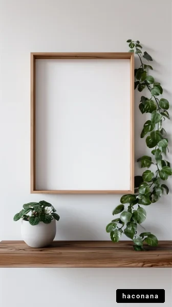 シンプルなインテリアのディスプレイ
