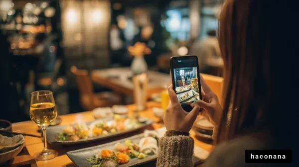 美味しい料理を撮影する