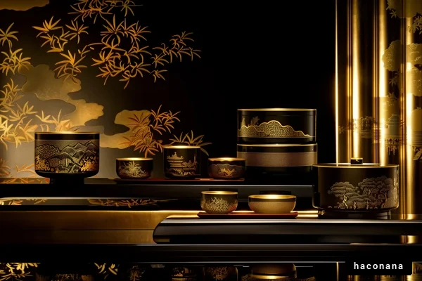 美しい和風の器の展示