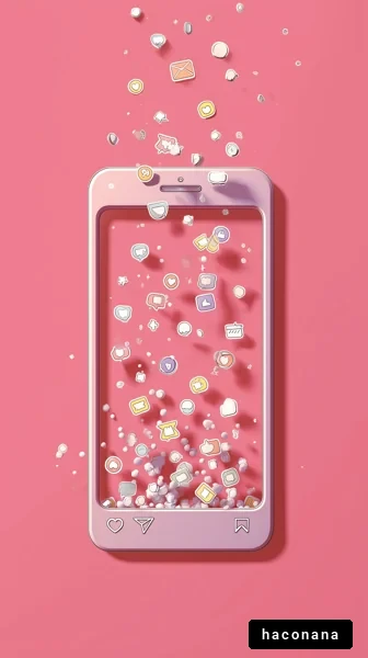 スマートフォンとアイコン