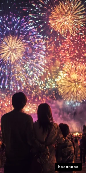 花火と家族のひととき