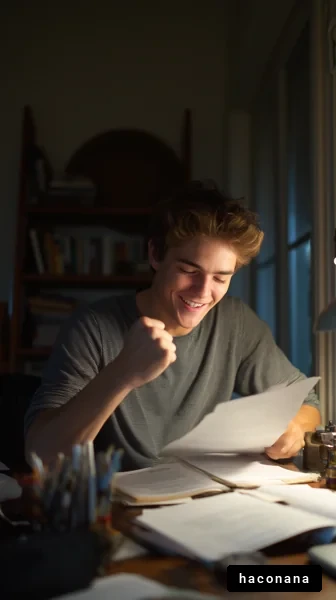 喜びを感じる学生の姿