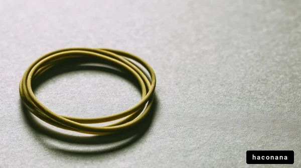 丸いゴムバンドの集まり