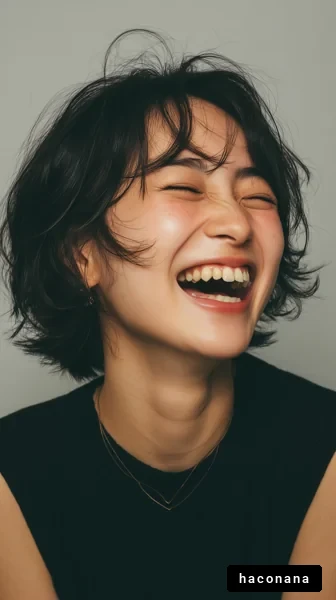 笑顔の女性ポートレート