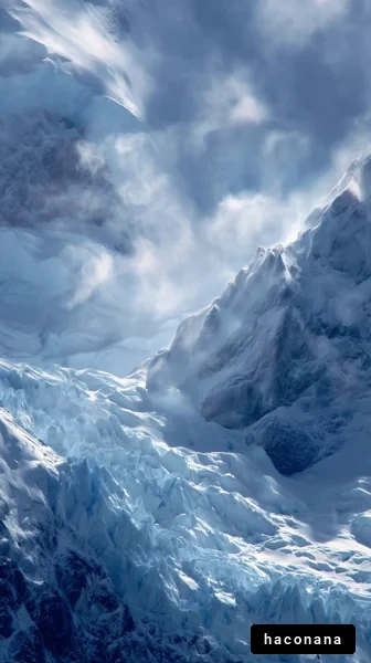 氷山と雪山の風景
